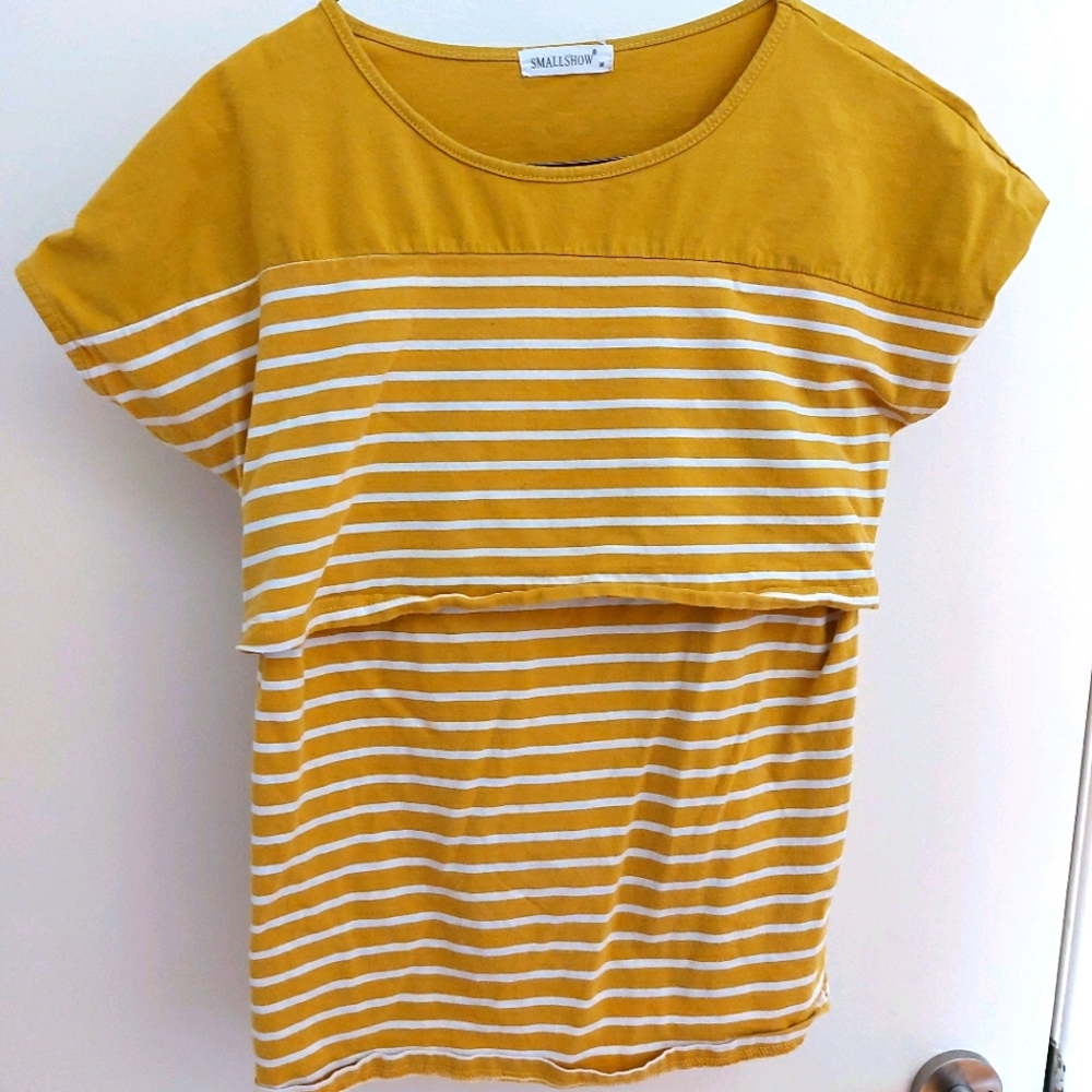 Cute striped maternity top